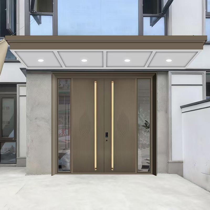 Minimalist Edge-sealed Copper-Aluminum Courtyard Gate