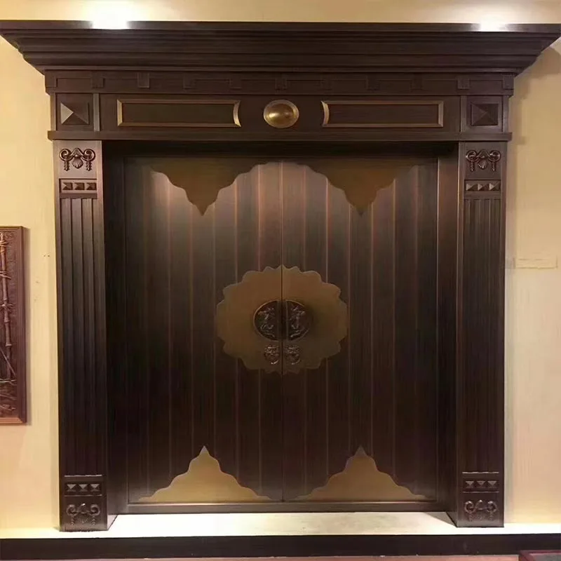 实心铜双入口门