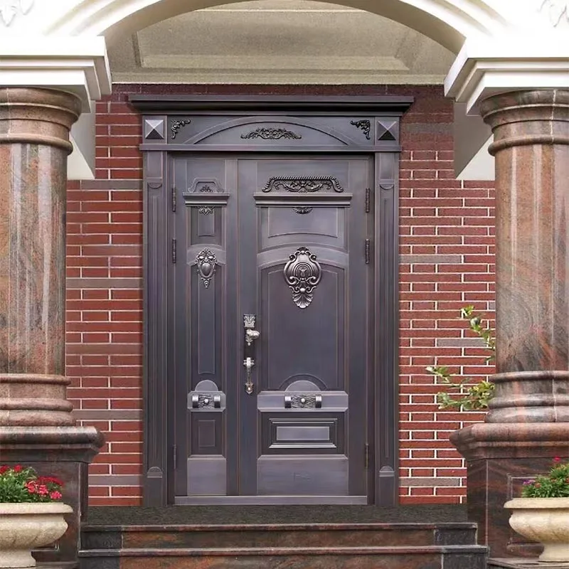 别墅母子铜入户门